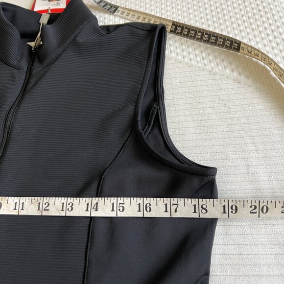 Womens GREG NORMAN Ribbed Collar Sleeveless Lightweight Golf Sport Vest Black M - Picture 13 of 13